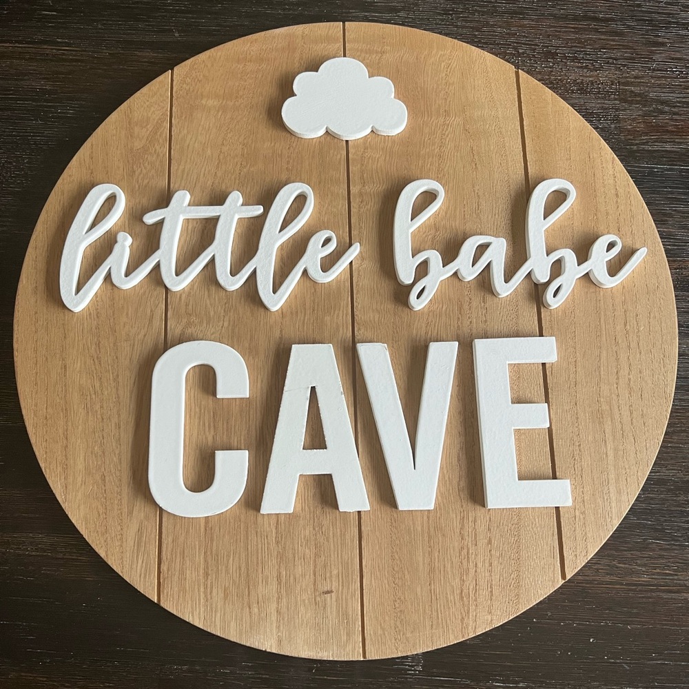 Little Babe Cave nursery sign